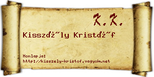 Kisszély Kristóf névjegykártya