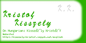 kristof kisszely business card